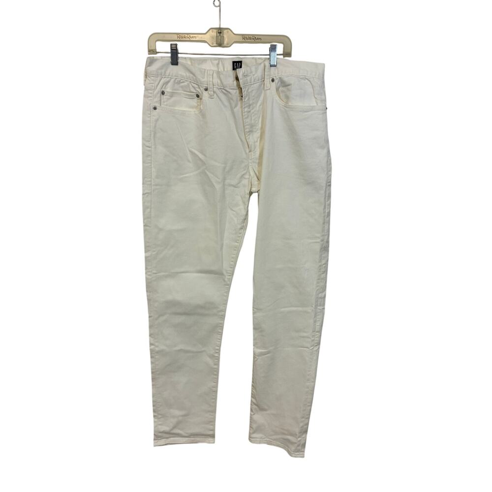 Gap Slim White Jeans 36x34 Men's Denim Pants Classic 5 Pocket Casual Streetwear